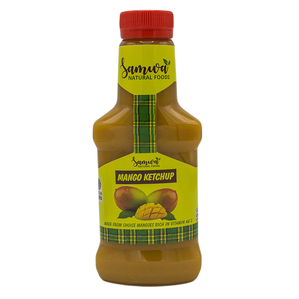 Natural gluten-free mango ketchup from Samwa Natural Foods Kenya